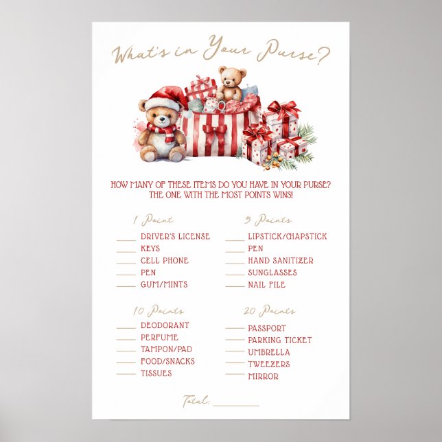A Merry Little Baby Shower Baby Shower Game Poster (Vorne)
