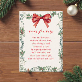 A Merry Little Baby Shower Christmas Book Request  Begleitkarte