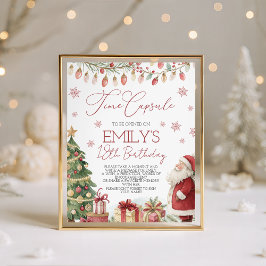 A Merry Little Birthday Time Capsule Sockelschild