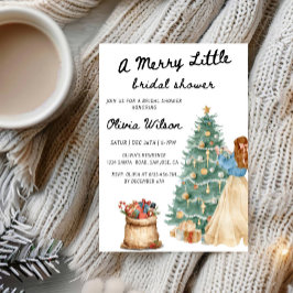A Merry Little Bridal Shower-Christmas Bride Party Einladung