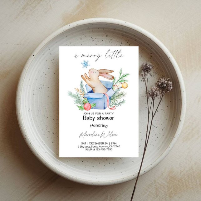 A Merry Little Bunny Baby Shower Party Einladung (Von Creator hochgeladen)