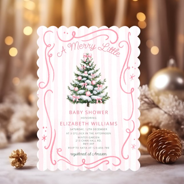 A Merry Little  Christmas Baby Shower Einladung (Von Creator hochgeladen)