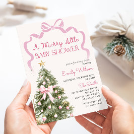 A Merry Little Christmas Baby Shower Invitation