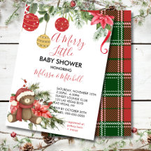 A merry little christmas teddy bear scarf ornament