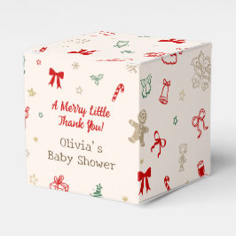 A Merry Little Thank You Christmas Baby Shower Geschenkschachtel