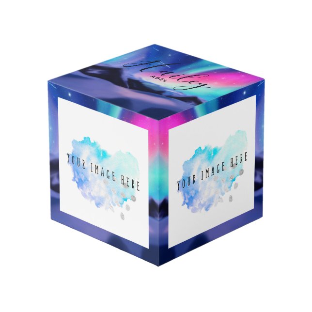 A Million Aurora Dreams Cube Würfel (Vorderseite Schrägansicht)
