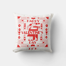 A modern Bauhaus personalized Valentine’s Day Kissen