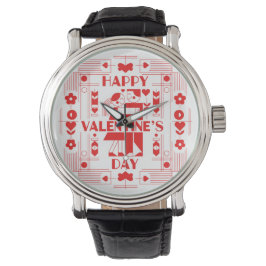 A modern Bauhaus Valentine’s Day Armbanduhr
