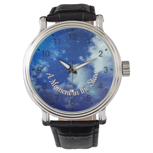 A Moment in the Stars Watch | Night Sky  Armbanduhr (Vorderseite)