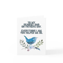 À mon cher papa carte de fête des pères oiseau