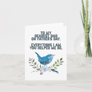 À mon cher papa carte d'oiseau de la fête des père
