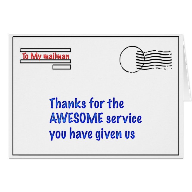 à mon facteur (Devant horizontal)