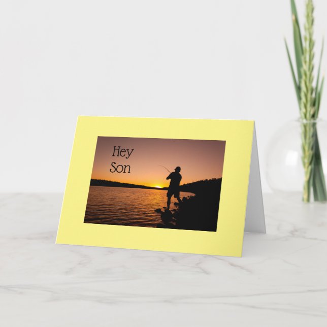 À MON "FILS" LE PÊCHEUR SUR **ANNIVERSAIRE** CARTE (Devant)