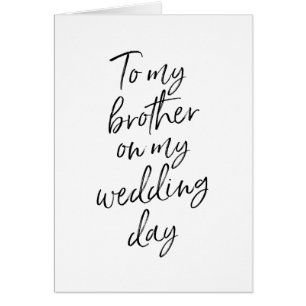 À mon frère sur ma main du mariage   marquée avec