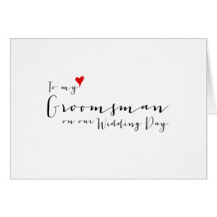 À mon Groomsman mon jour du mariage