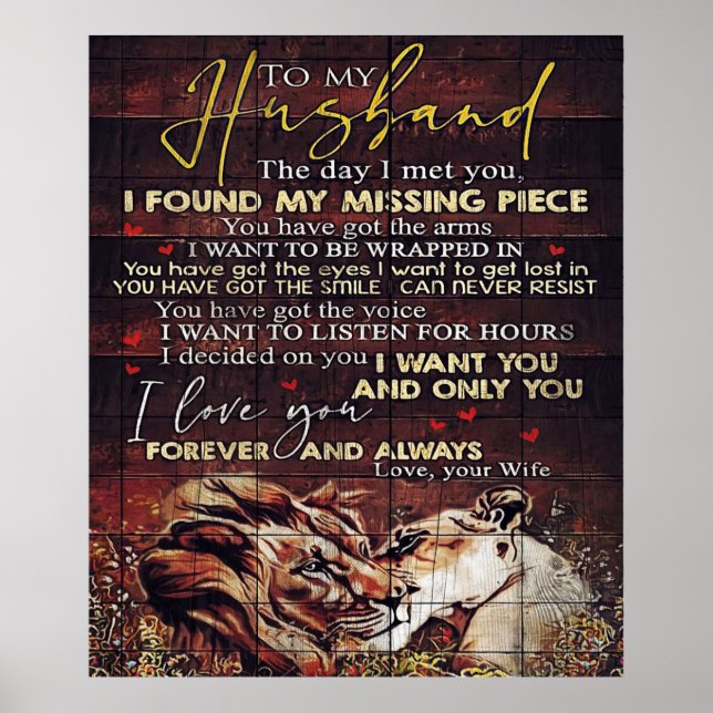 À mon mari | Cadeau de décoration de maison (Devant)