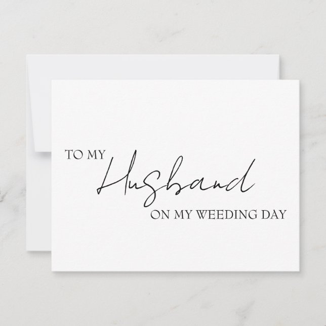 À mon mari sur notre carte du jour de mariage, à m (Devant)