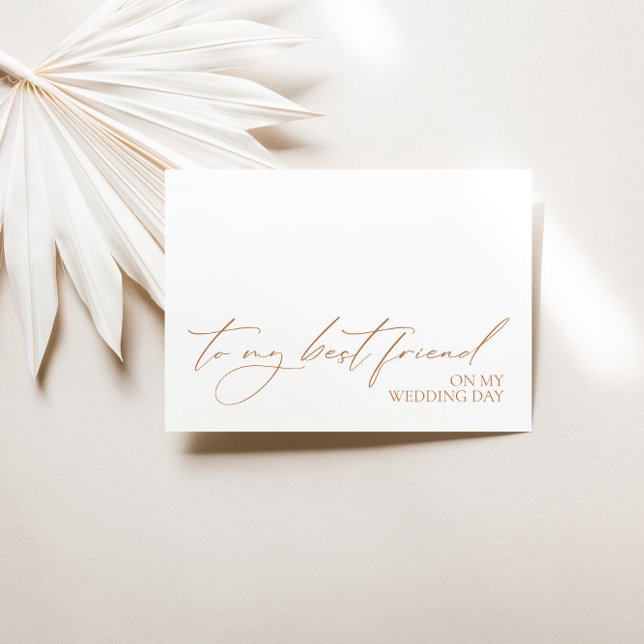 "À mon meilleur ami le jour de mon mariage" Carte  (Créateur téléchargé)