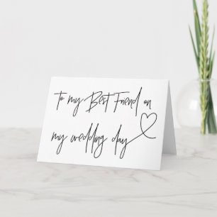 À mon meilleur ami sur ma carte de jour de mariage