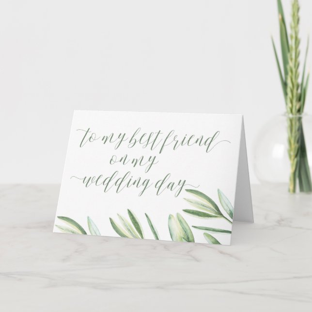 À mon meilleur ami sur ma carte de jour de mariage (Devant)