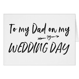À mon papa sur ma carte de jour du mariage