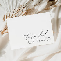 "À Mon Père Le Jour Du Mariage" Carte Message