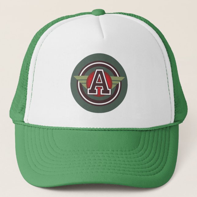 ‚A‘-Monogramm Truckerkappe (Vorderseite)