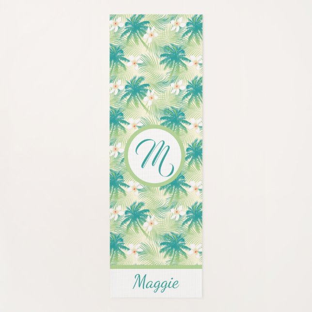 A Monogrammed Tropical Summer Yogamatte (Vorderseite)