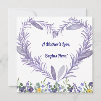 A Mother’s Love Begins Here – First Mother's Day Feiertagskarte