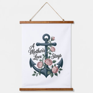 A Mother’s Love Stays Wandteppich Mit Holzrahmen