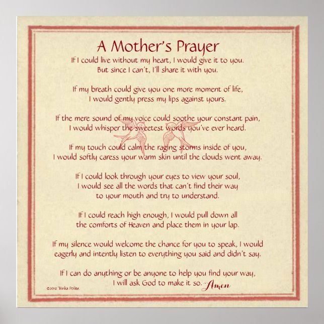 A Mother’s Prayer ©2012 by Trinka Polite (Poster) Poster (Vorne)