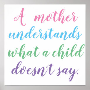 A Mother Understands Jewish Quote Mom Poster