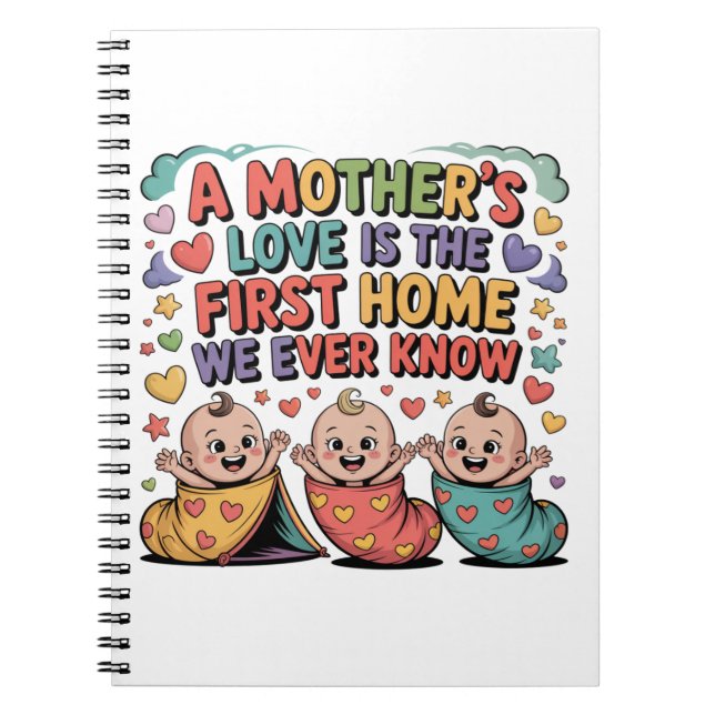 A Mother's Love Is The First Home We Ever Know Notizblock (Vorderseite)