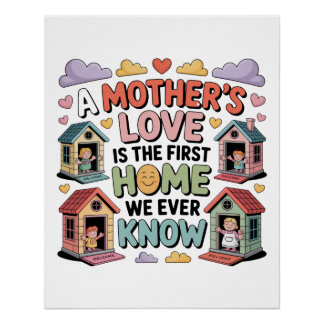 A Mother's Love Is The First Home We Ever Know Poster