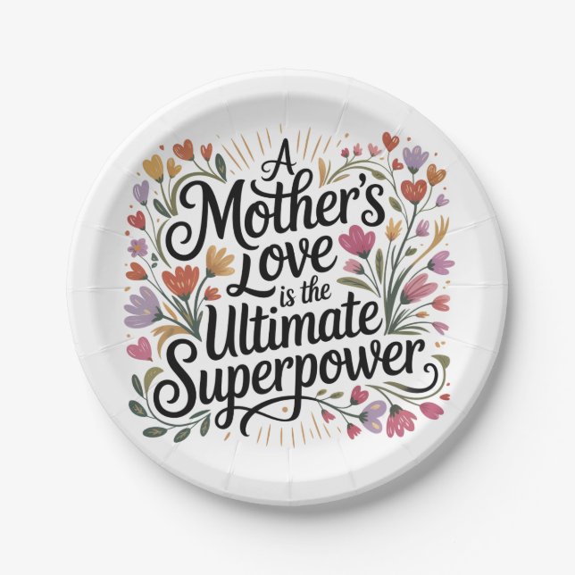 A Mother's Love Is The Ultimate Superpower Pappteller (Vorderseite)