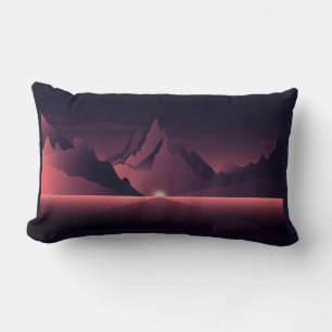 A mountain sunset illustration         lendenkissen