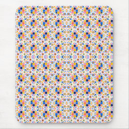 A mouse pad with a colorful geometric mosaic  mousepad