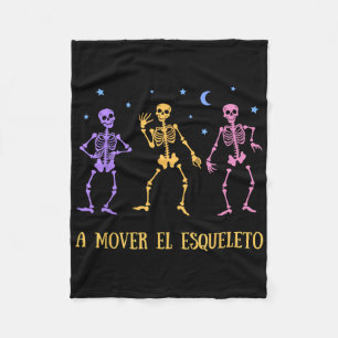 A Mover El Esqueleto Funny Spanish Halloween Fleecedecke