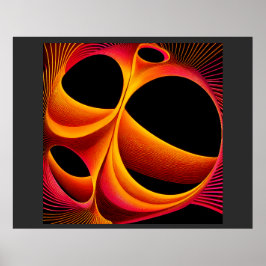 A Much Manipulated Mandelbrot Fractal Square Poster