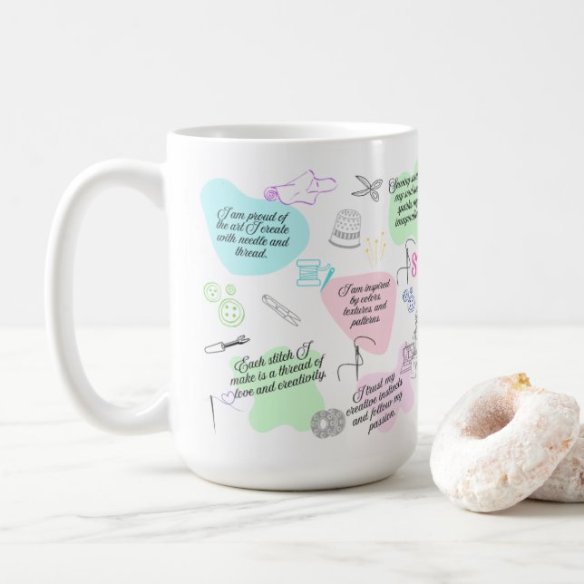 A Mug for people that are sewing crafters (Avec donut)