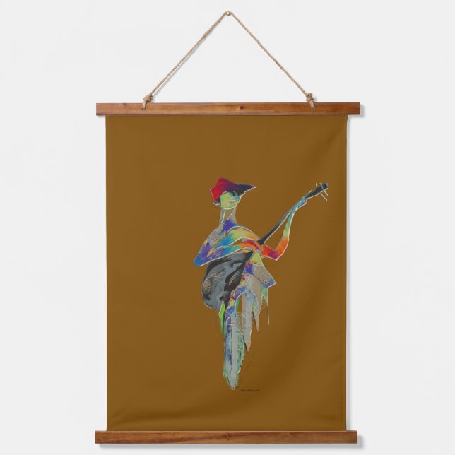 A Musical Impression Wandteppich Mit Holzrahmen (Vorderseite)