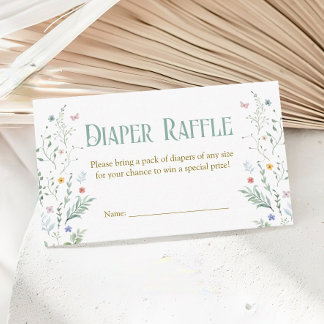 A New Chapter Baby Shower Diaper Raffle Tickets Begleitkarte