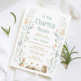 A New Chapter Baby Shower Invitation Einladung