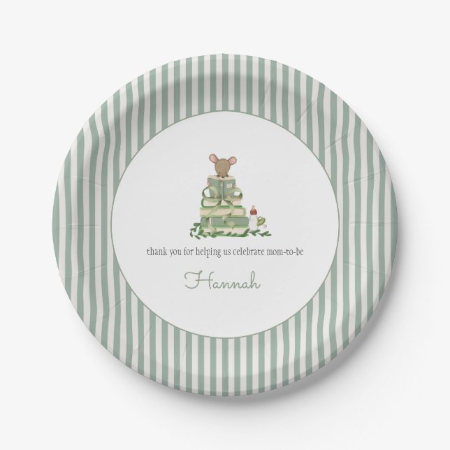 A New Chapter Baby Shower Pappteller (Vorderseite)