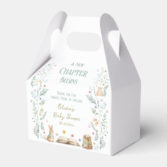 A New Chapter Baby Shower Thank You Geschenkschachtel (Vorderseite)