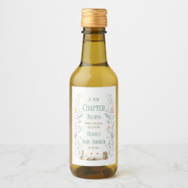 A New Chapter Baby Shower Welcome  Weinetikett