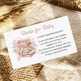 A New Chapter Begins Baby Shower Books for Baby Begleitkarte