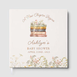 A New Chapter Begins Baby Shower Guest Book Gästebuch