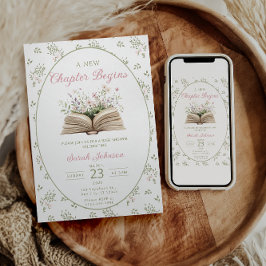 A New Chapter Begins Baby Shower Invitation Story  Einladung