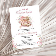A New Chapter Begins Coquette Books Baby Shower